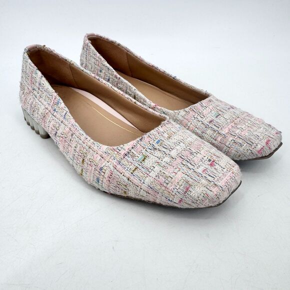 VIONIC Luxana Pink Multicolor Tweed Slip On Ballet Flats Size 9 - Picture 2 of 9